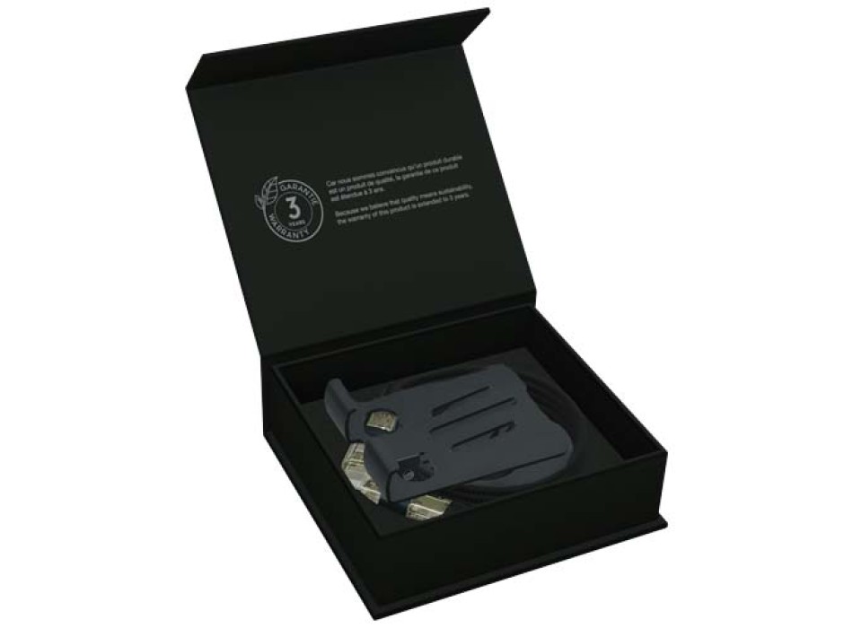 Supporto per telefono ruotabile a 360° con cavo di ricarica 4 in 1 da 240 W SCX.design O34  FullGadgets.com