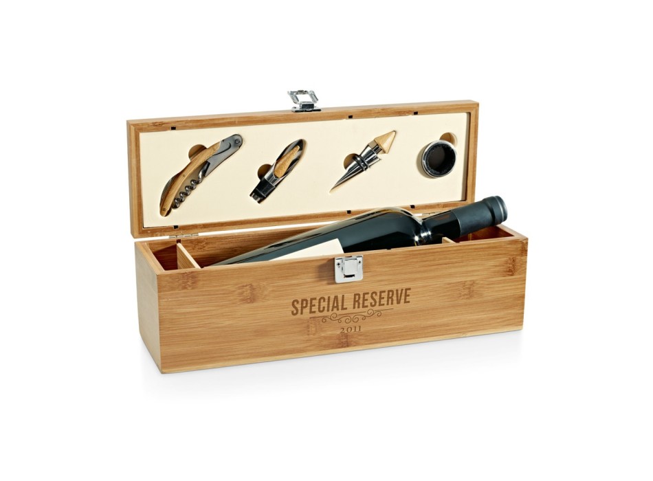 SYRAH. Set da vino in bambù, ABS e acciaio inox FullGadgets.com