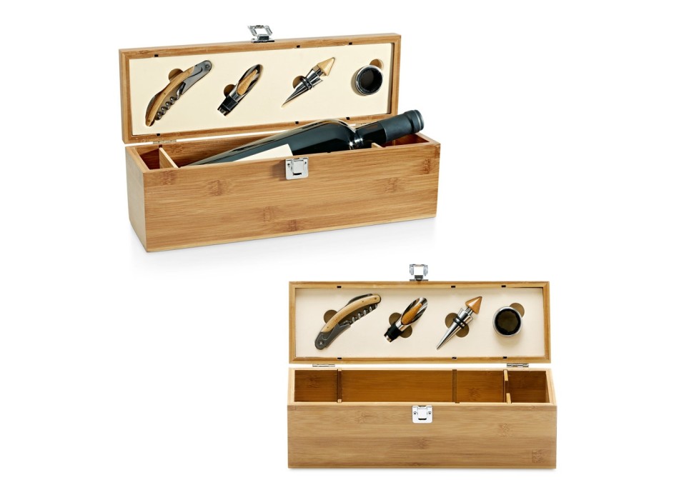 SYRAH. Set da vino in bambù, zinco e acciaio inox FullGadgets.com