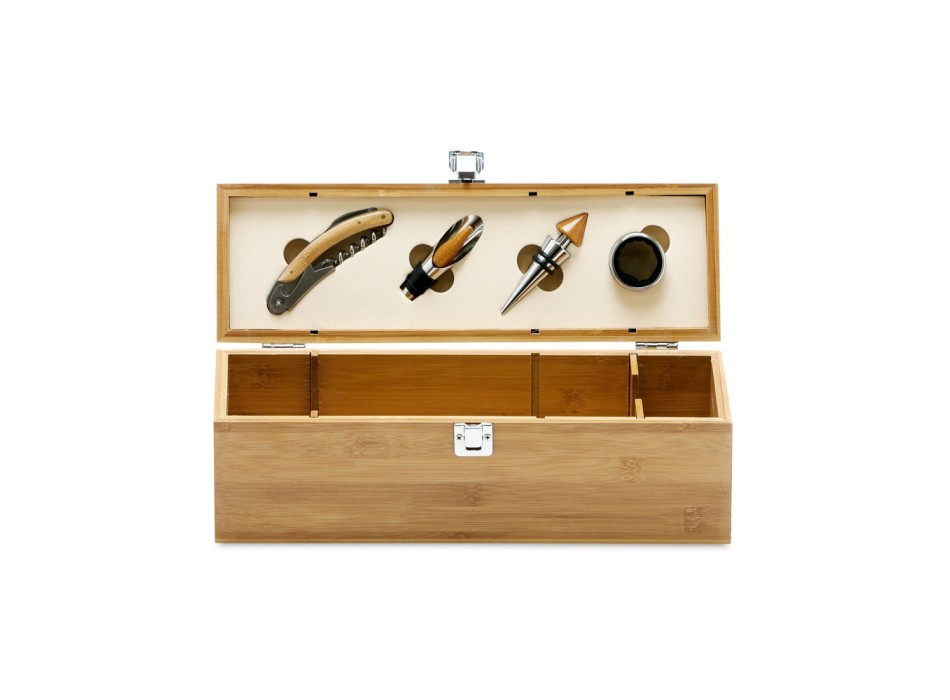 SYRAH. Set da vino in bambù, zinco e acciaio inox FullGadgets.com