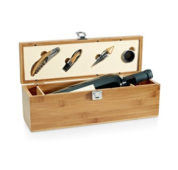 SYRAH. Set da vino in bambù, zinco e acciaio inox FullGadgets.com