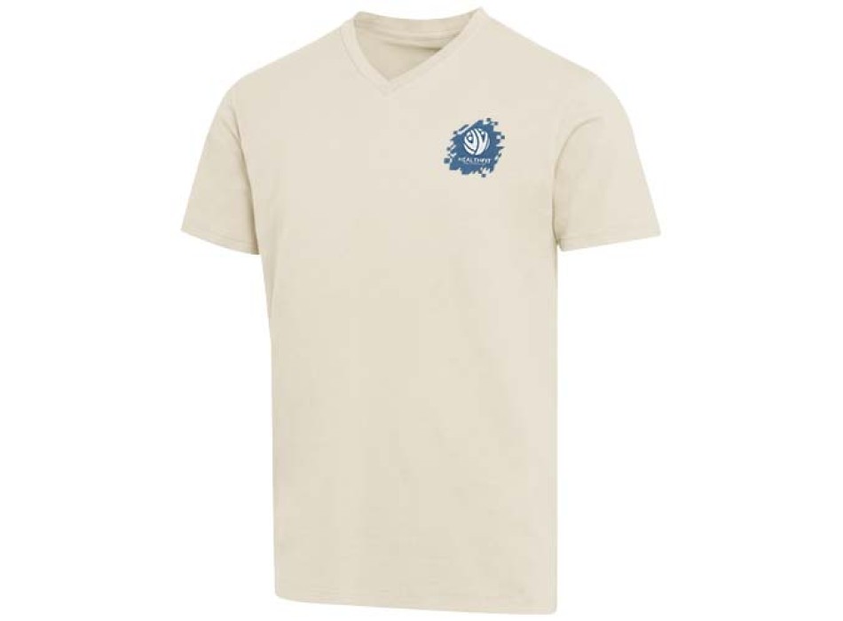 T-shirt a maniche corte unisex con scollo a V in cotone biologico certificato OCS da 200 g/m² Balfour FullGadgets.com