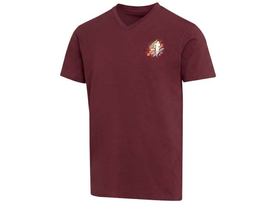 T-shirt a maniche corte unisex con scollo a V in cotone biologico certificato OCS da 200 g/m² Balfour FullGadgets.com