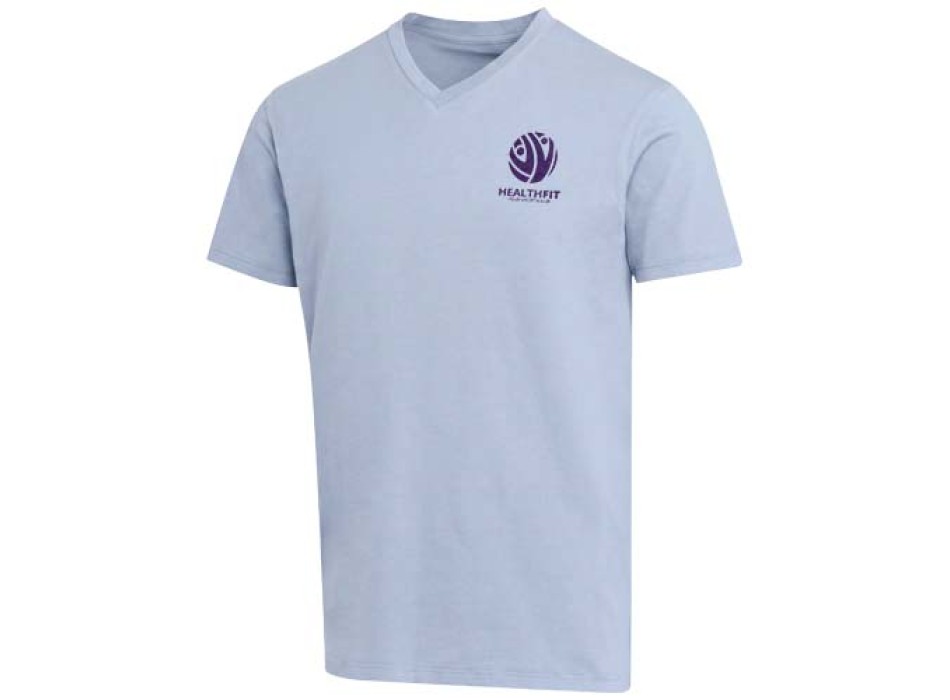 T-shirt a maniche corte unisex con scollo a V in cotone biologico certificato OCS da 200 g/m² Balfour FullGadgets.com