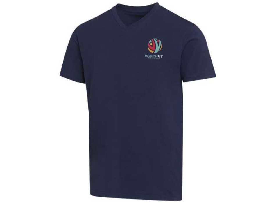 T-shirt a maniche corte unisex con scollo a V in cotone biologico certificato OCS da 200 g/m² Balfour FullGadgets.com