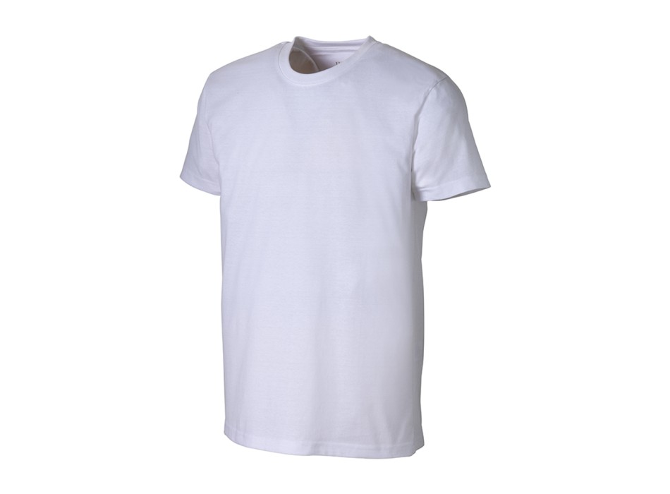 T-shirt unisex bianca in cotone e poliestere rigenerati da 145 g/m2 FullGadgets.com