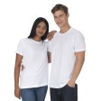 T-shirt unisex bianca in cotone e poliestere rigenerati da 145 g/m2 FullGadgets.com