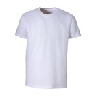 T-shirt unisex bianca in cotone e poliestere rigenerati da 145 g/m2 FullGadgets.com