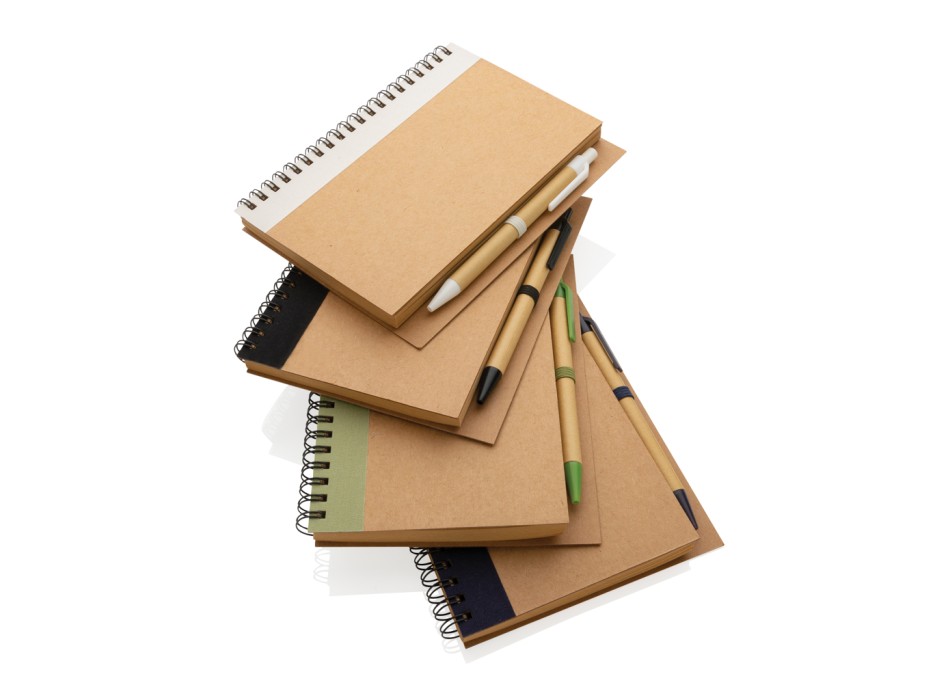 Taccuino a spirale in cartoncino con penna FullGadgets.com