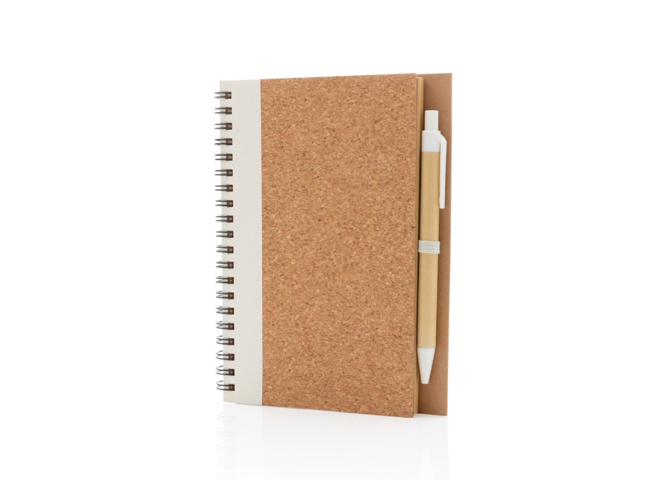 Taccuino a spirale in sughero con penna FullGadgets.com