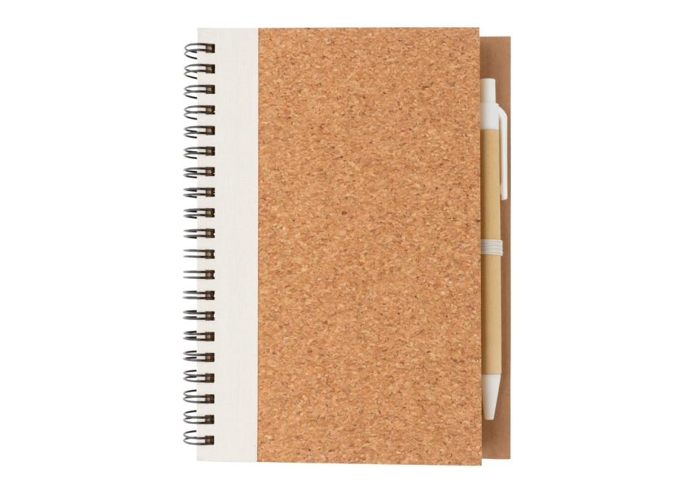 Taccuino a spirale in sughero con penna FullGadgets.com