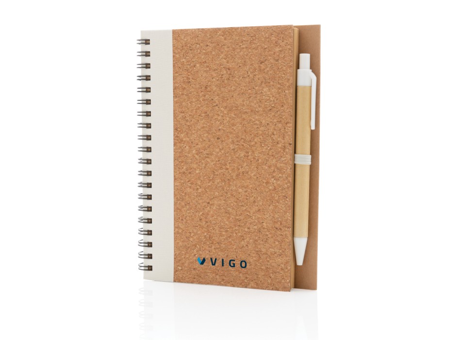 Taccuino a spirale in sughero con penna FullGadgets.com