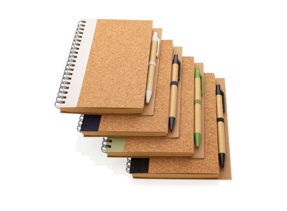 Taccuino a spirale in sughero con penna FullGadgets.com