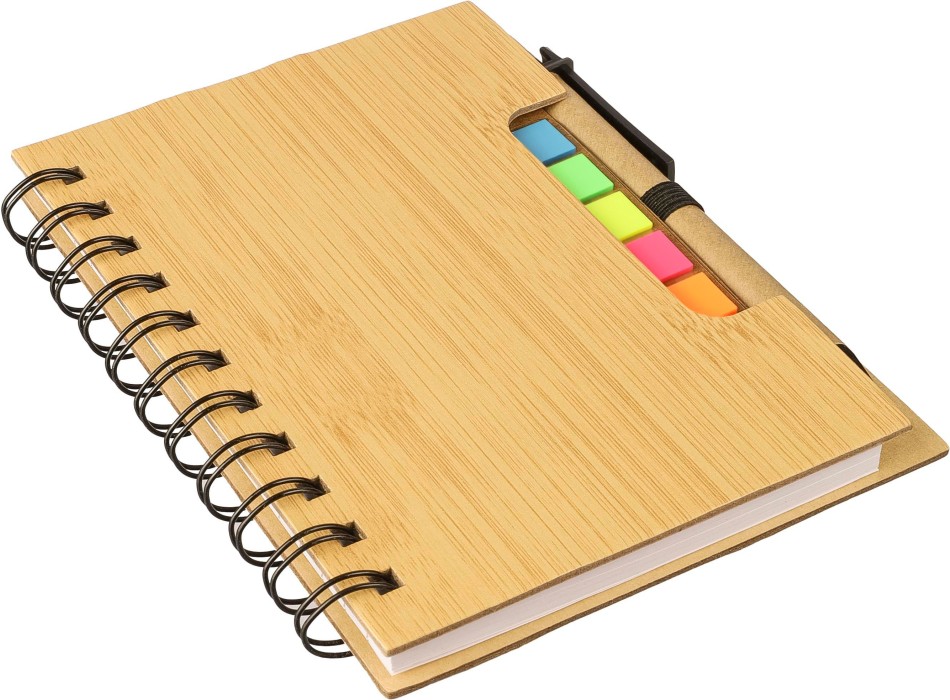 Taccuino effetto bamboo con penna a sfera Niall FullGadgets.com