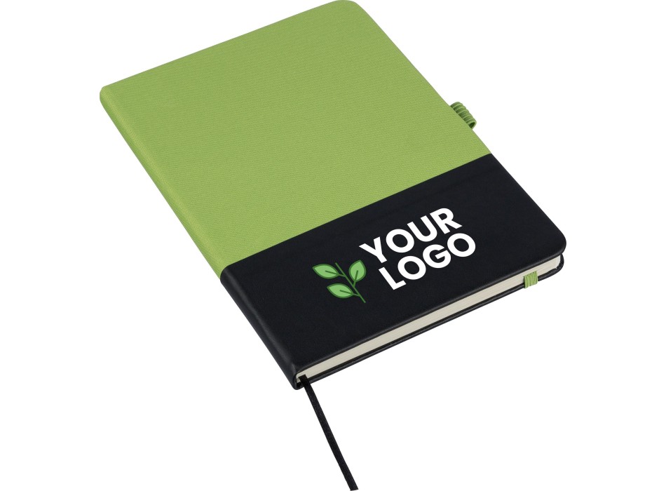 Taccuino formato +/- A5 a righe in poliestere rPET Yuna FullGadgets.com