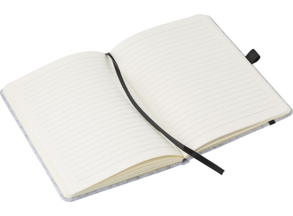 Taccuino formato +/- A5 in feltro rPET Harper FullGadgets.com