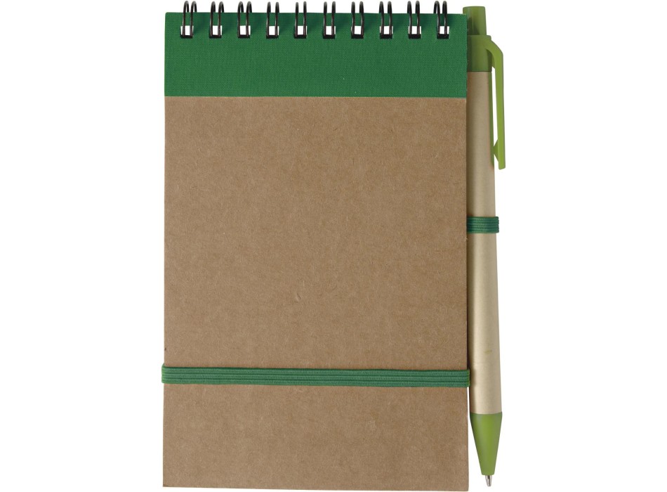 Taccuino in carta riciclata, con penna a sfera Emory FullGadgets.com