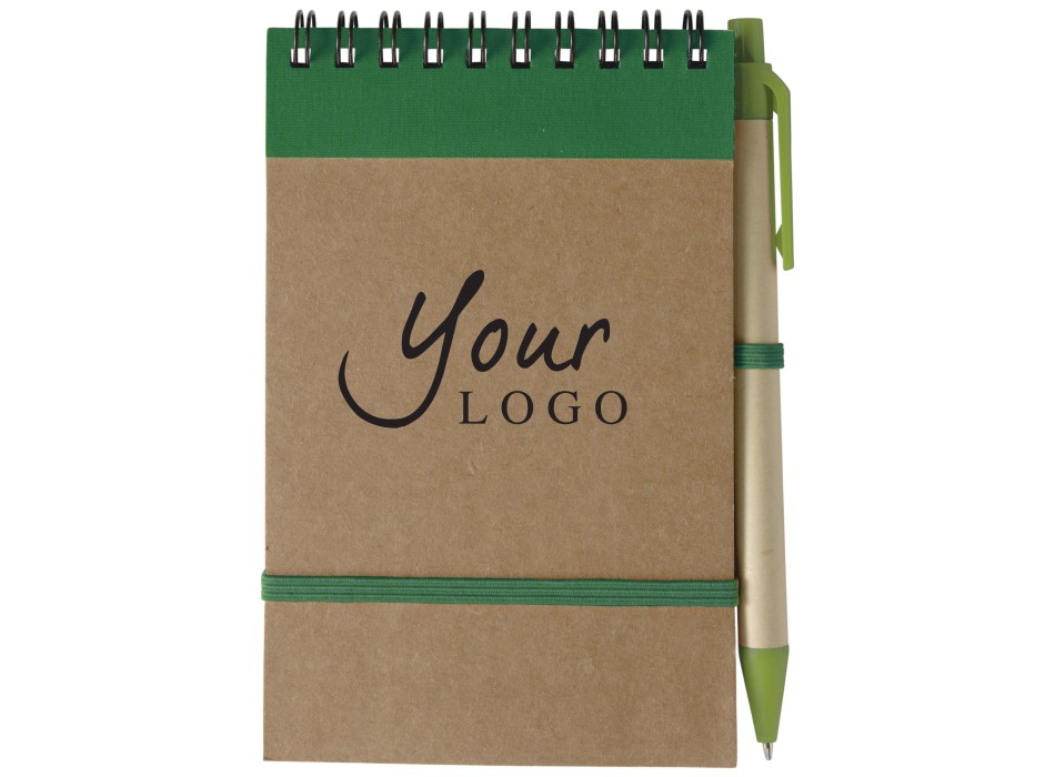 Taccuino in carta riciclata, con penna a sfera Emory FullGadgets.com