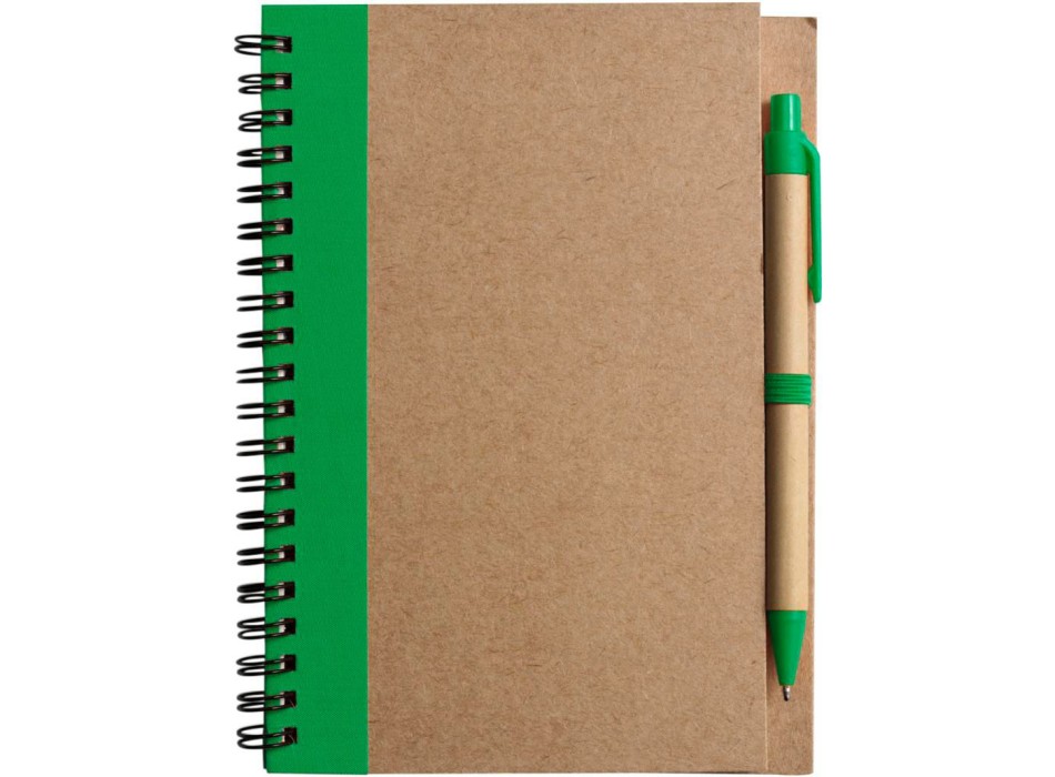 Taccuino in carta riciclata, con penna a sfera Stella FullGadgets.com