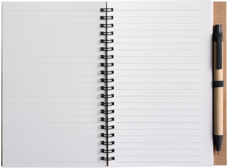 Taccuino in carta riciclata, con penna a sfera Stella FullGadgets.com