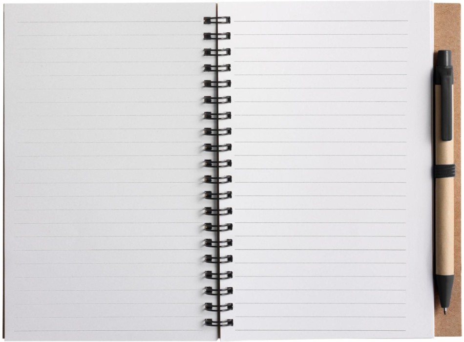 Taccuino in carta riciclata, con penna a sfera Stella FullGadgets.com