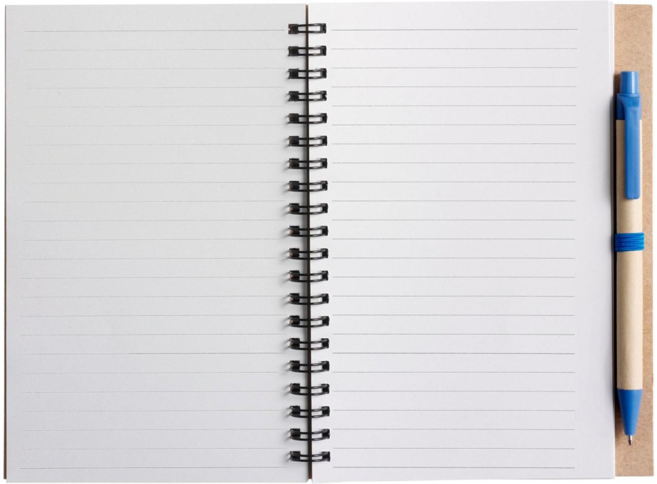 Taccuino in carta riciclata, con penna a sfera Stella FullGadgets.com