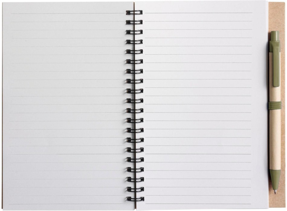 Taccuino in carta riciclata, con penna a sfera Stella FullGadgets.com