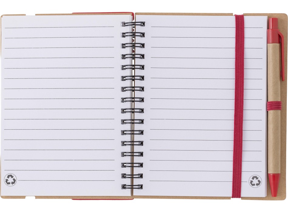 Taccuino in carta riciclata, memo stick adesivi, penna a sfera Angela FullGadgets.com