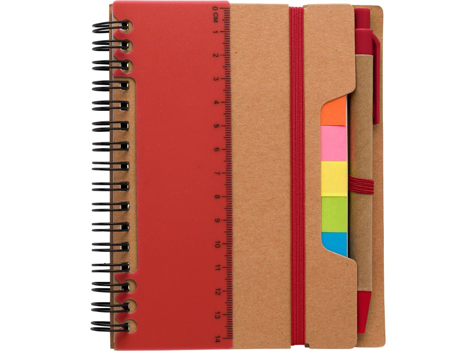 Taccuino in carta riciclata, memo stick adesivi, penna a sfera Angela FullGadgets.com