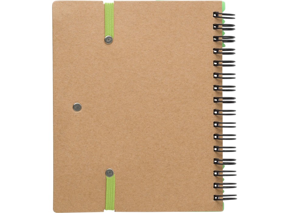 Taccuino in carta riciclata, memo stick adesivi, penna a sfera Angela FullGadgets.com