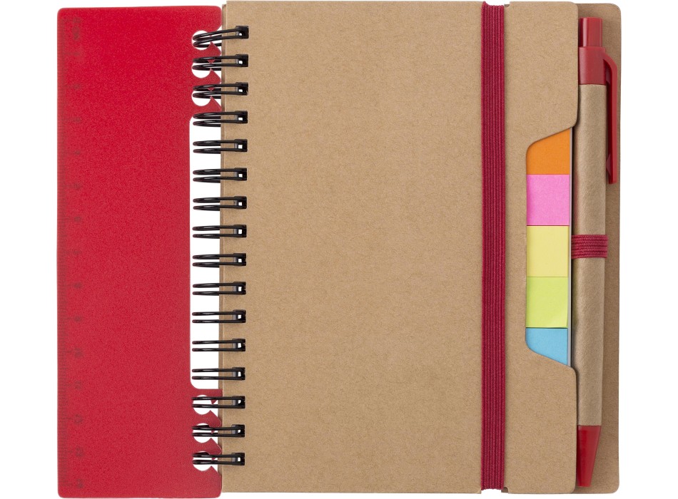 Taccuino in carta riciclata, memo stick adesivi, penna a sfera Angela FullGadgets.com