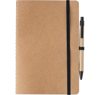 Taccuino in cartone riciclato formato +/- A5 con penna Theodore FullGadgets.com