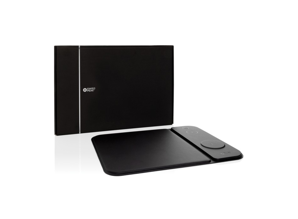 Tappetino mouse 3in1 con ricarica wireless 15W in rPET RCS FullGadgets.com