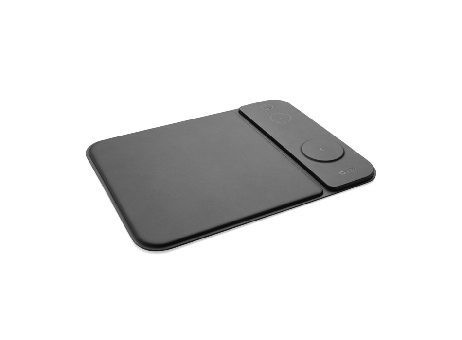 Tappetino mouse 3in1 con ricarica wireless 15W in rPET RCS FullGadgets.com