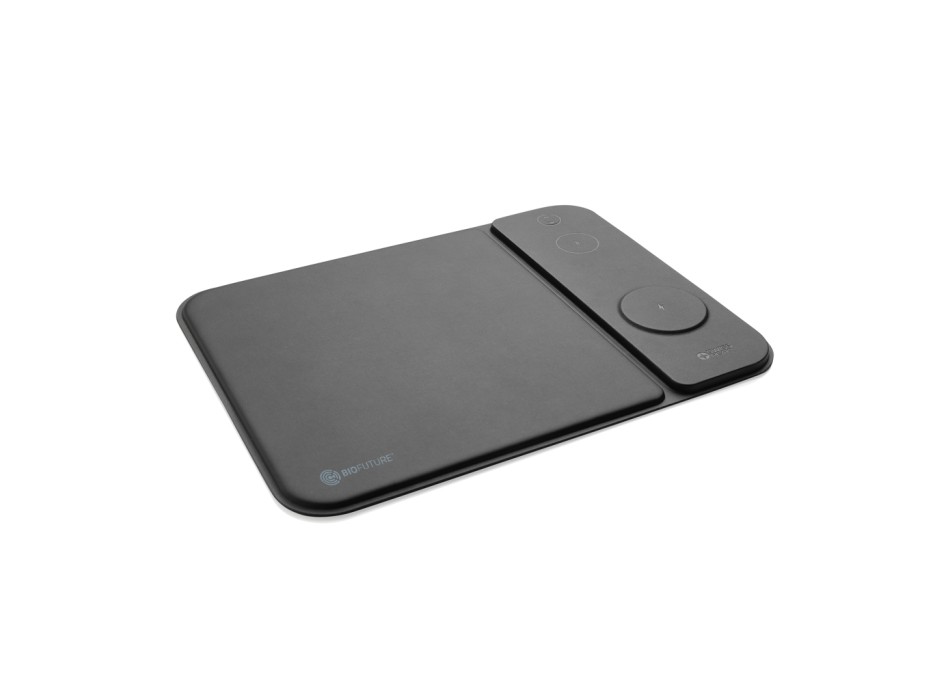 Tappetino mouse 3in1 con ricarica wireless 15W in rPET RCS FullGadgets.com