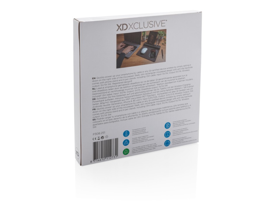 Tappetino mouse Air con ricarica wireless 5W e USB FullGadgets.com