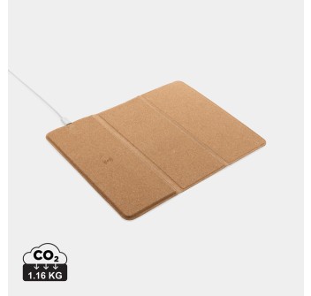 Tappetino mouse e caricatore wireless 10W in sughero FullGadgets.com