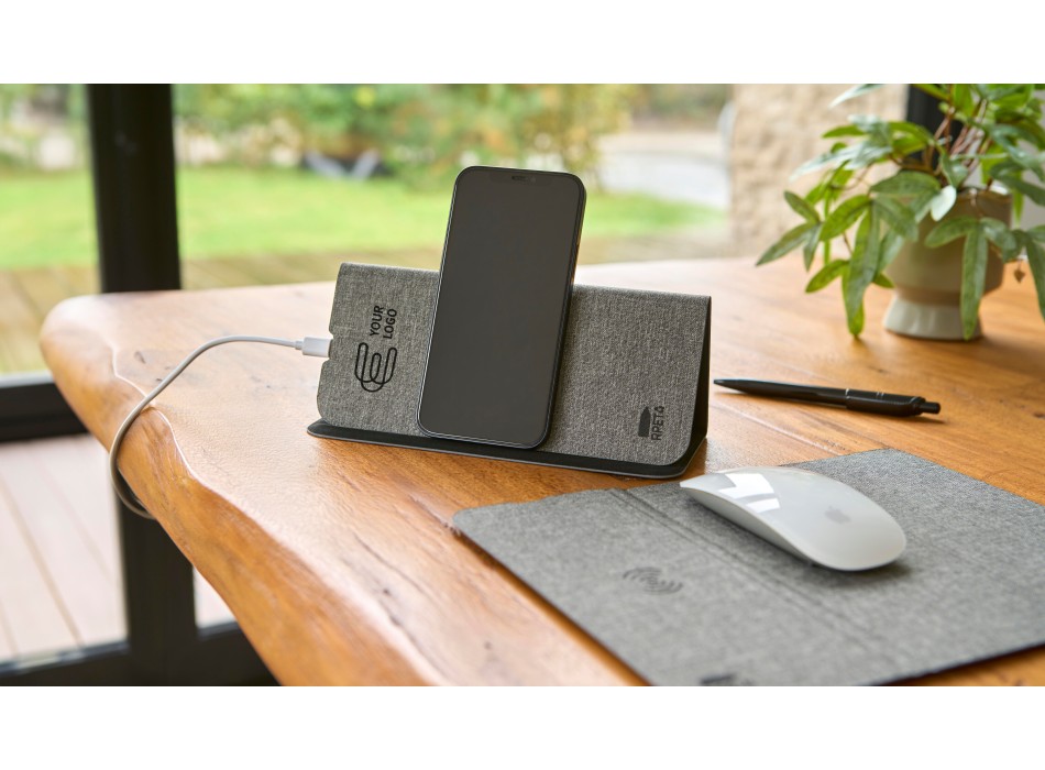 Tappetino per mouse rPET con caricatore rapido wireless Selene FullGadgets.com