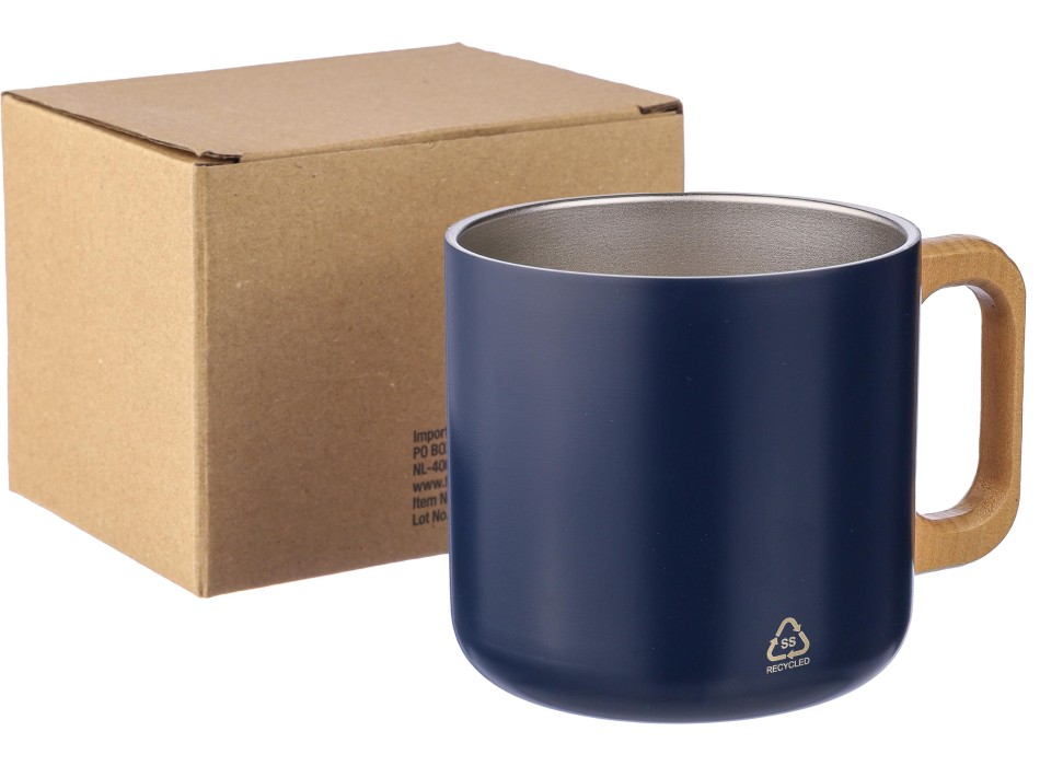 Tazza a doppia parete in acciaio inox riciclato 400 ml Dwight FullGadgets.com