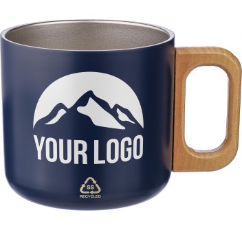 Tazza a doppia parete in acciaio inox riciclato 400 ml Dwight FullGadgets.com