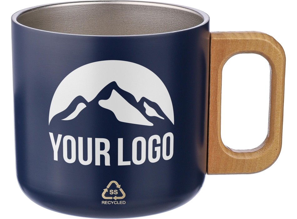 Tazza a doppia parete in acciaio inox riciclato 400 ml Dwight FullGadgets.com