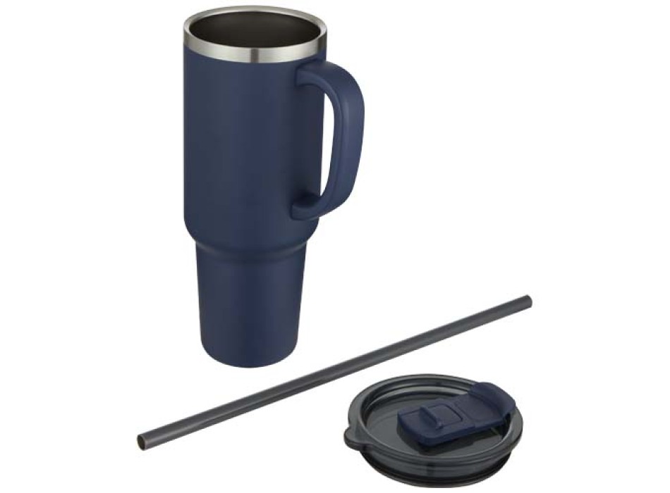 Tazza con isolamento sottovuoto in rame a doppia parete certificata RCS con cannuccia da 1200 ml Sydney FullGadgets.com