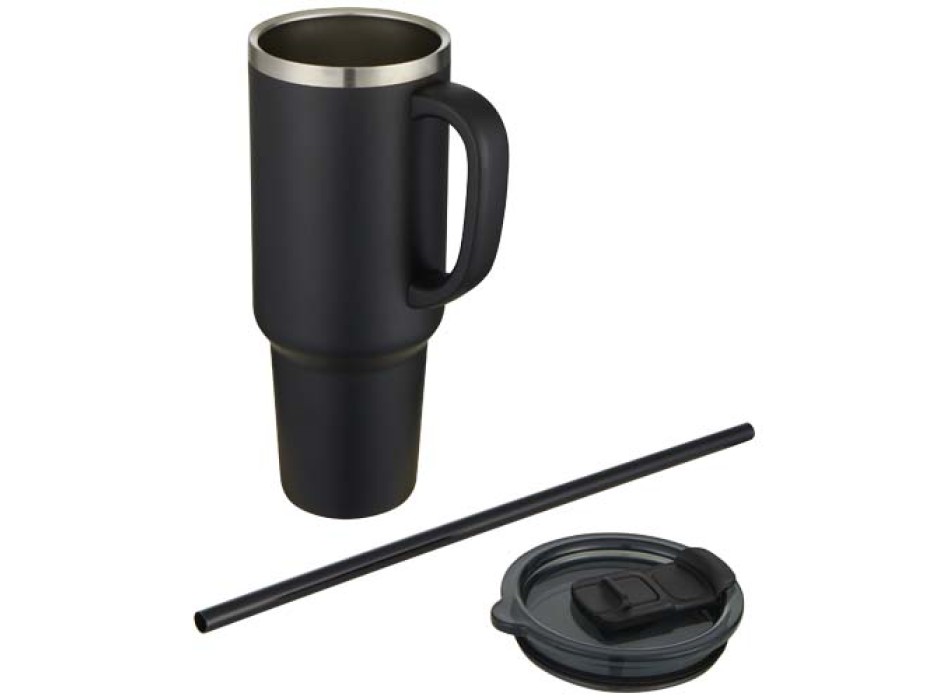 Tazza con isolamento sottovuoto in rame a doppia parete certificata RCS con cannuccia da 1200 ml Sydney FullGadgets.com