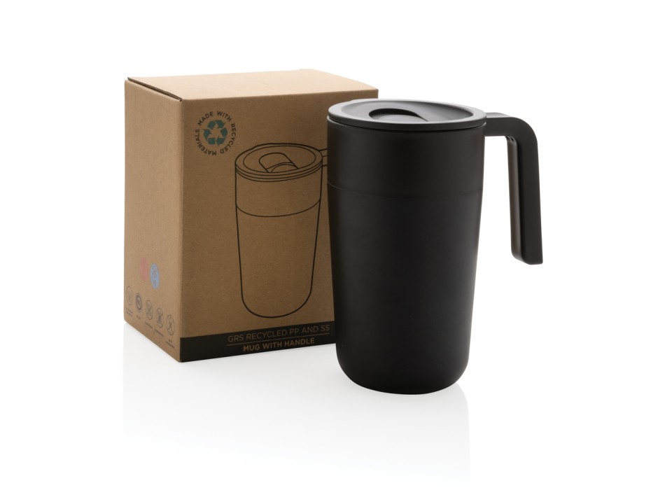 Tazza con manico in PP e SS riciclati GRS 480ml FullGadgets.com