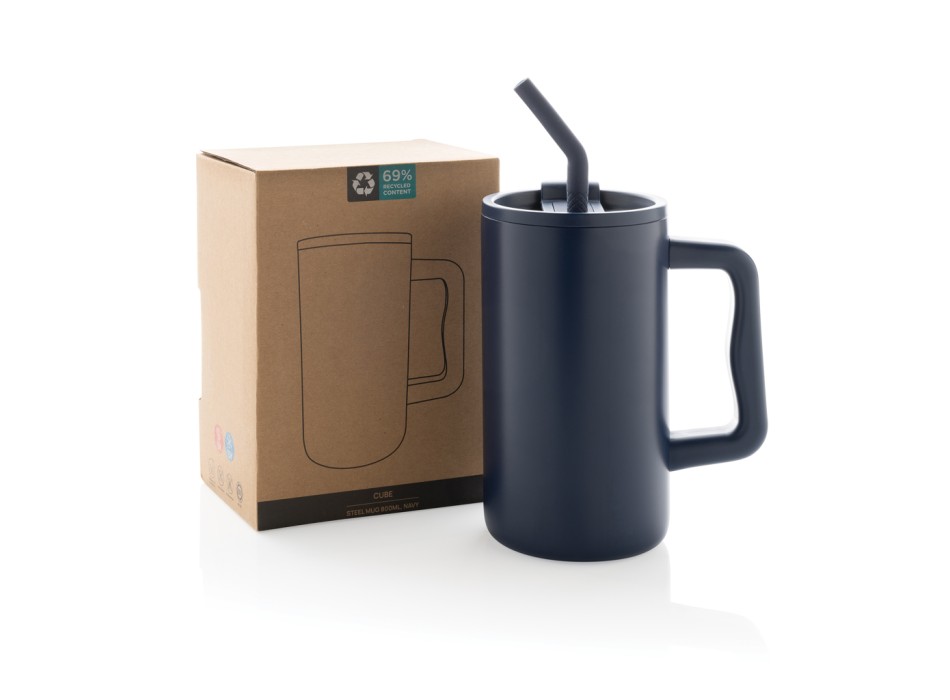 Tazza Cube in r-Acciaio RCS 800ml FullGadgets.com