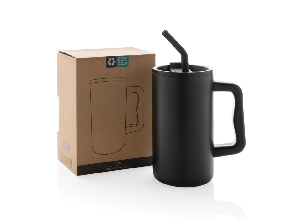 Tazza Cube in r-Acciaio RCS 800ml FullGadgets.com