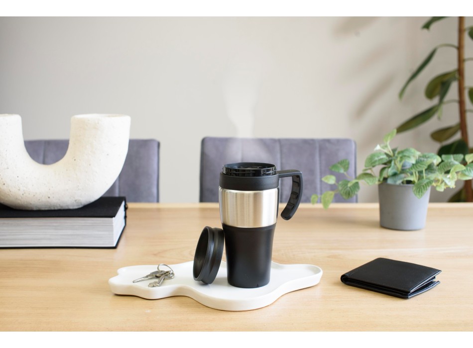 Tazza da viaggio in PP ed acciaio inox, capacità 500 ml Karina FullGadgets.com