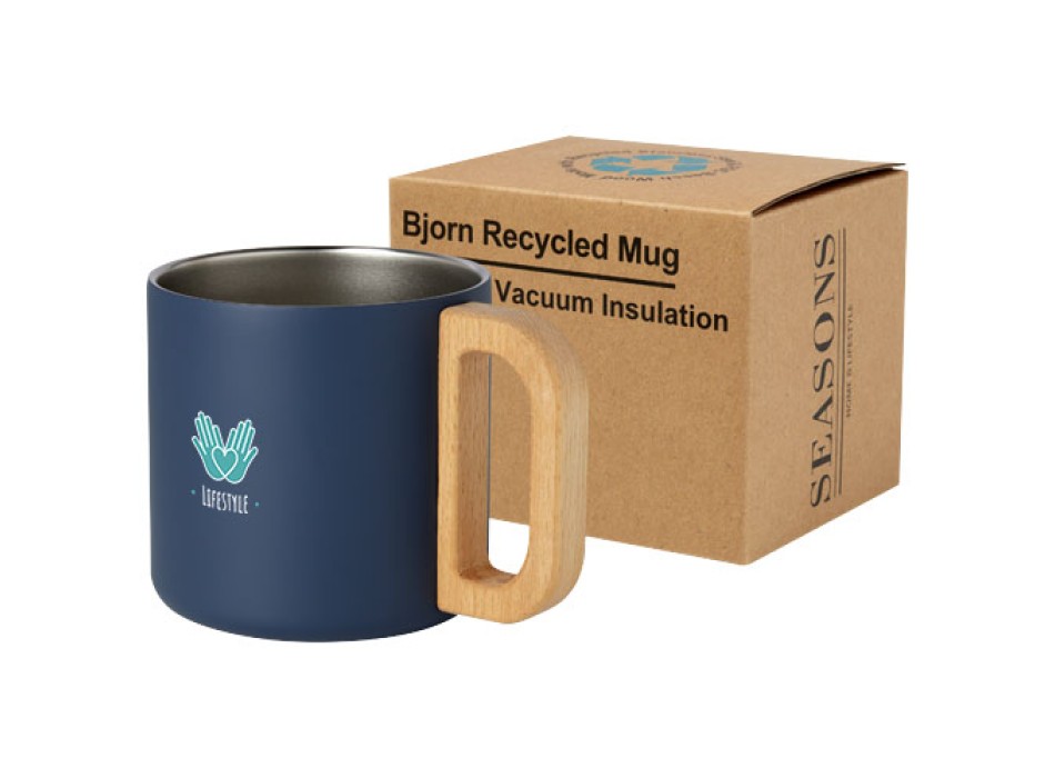 Tazza in acciaio inossidabile riciclato certificato RCS da 360 ml con isolamento sottovuoto in rame Bjorn FullGadgets.com