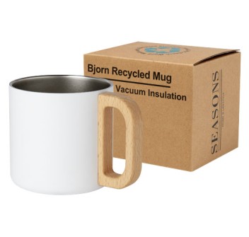 Tazza in acciaio inossidabile riciclato certificato RCS da 360 ml con isolamento sottovuoto in rame Bjorn FullGadgets.com