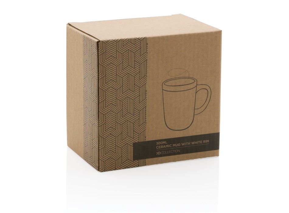 Tazza in ceramica con bordo bianco 300ml FullGadgets.com